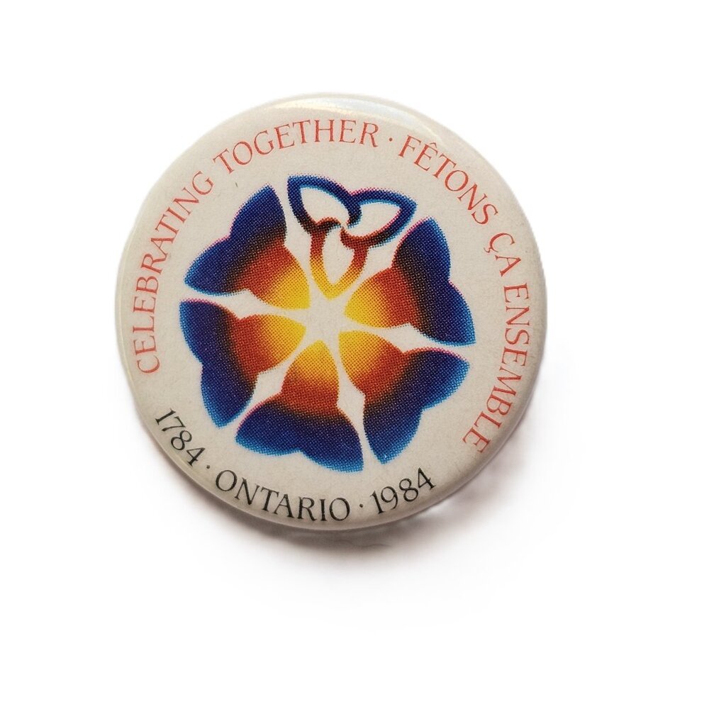 Celebrating Together Ontario Pinback Button 1.25 inch
